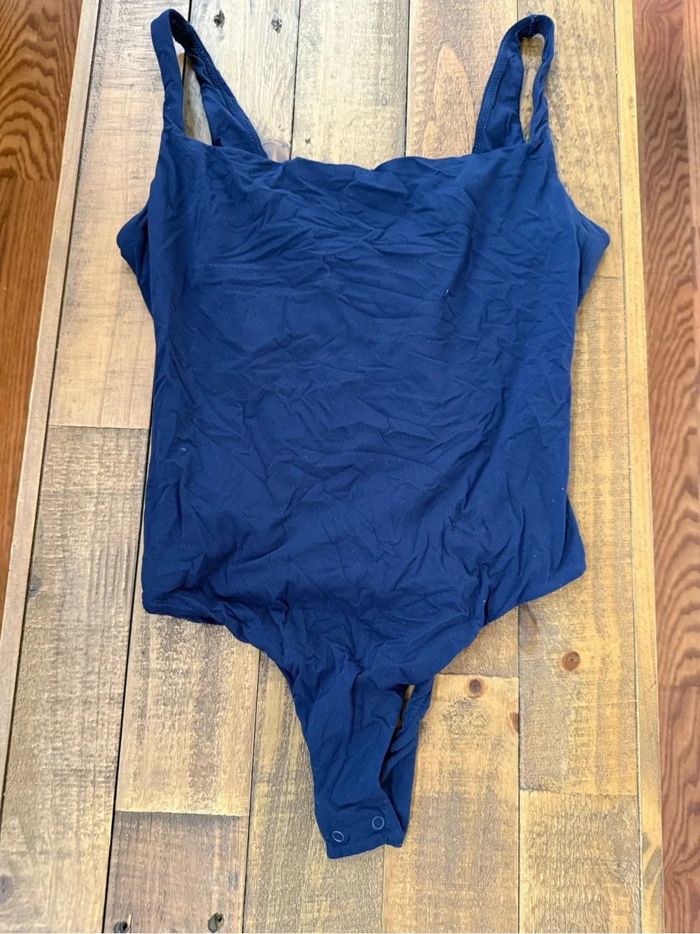 SKIMs Square neck Bodysuit- Navy
